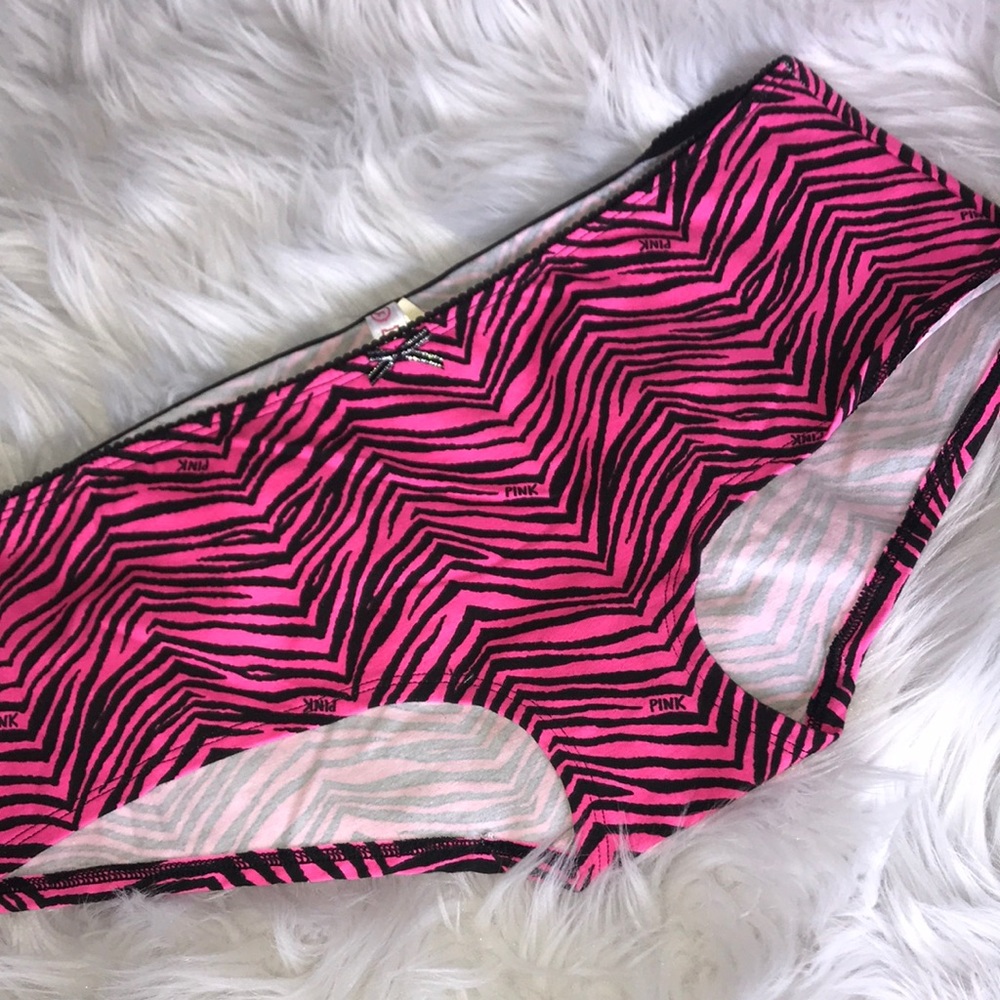 Vintage VS Pink Victoria’s Secret boyshort panty pink zebra print